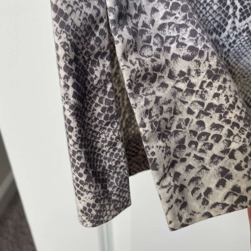Snake print bootcut pants